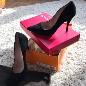 Kate Spade Black suede heels